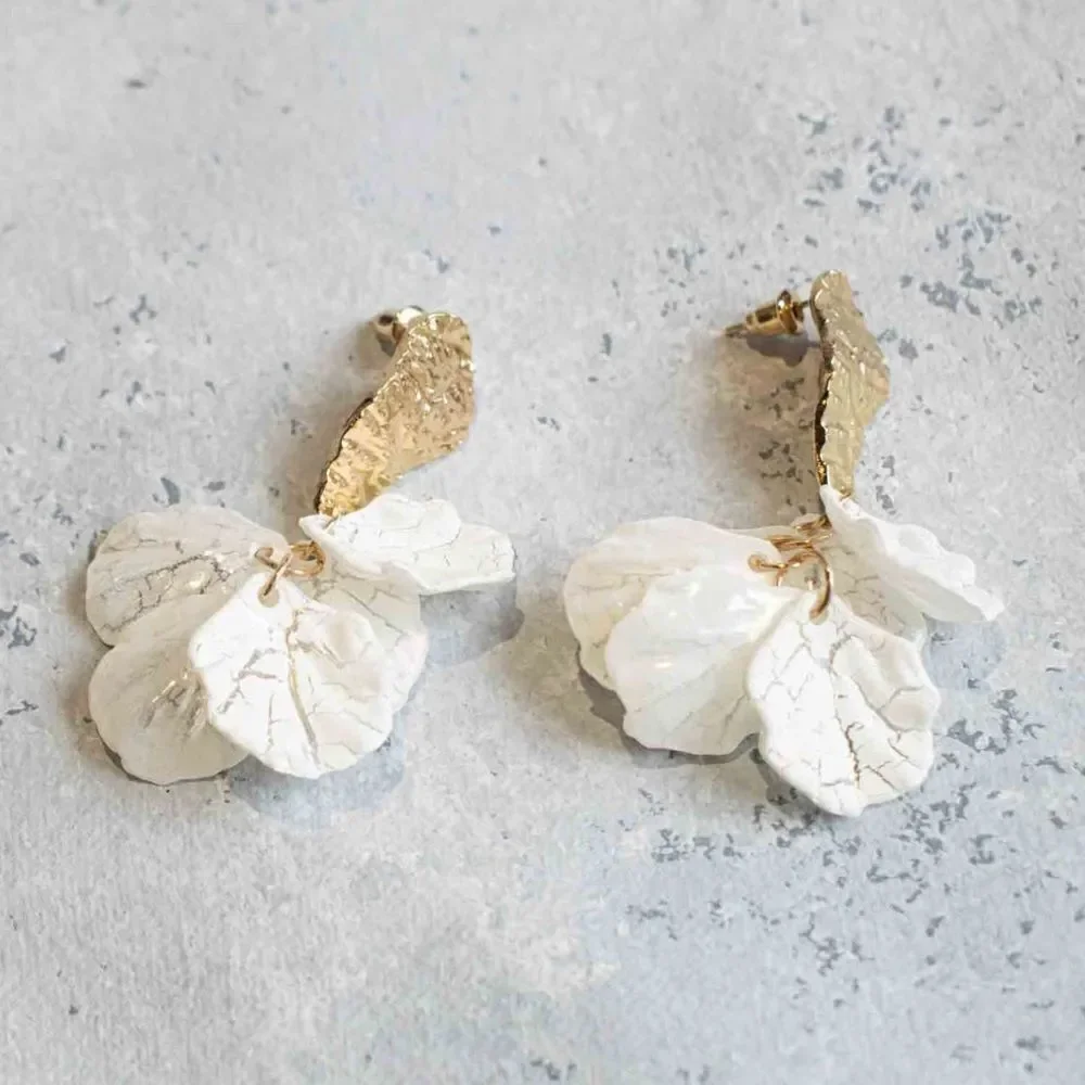 flower drop earrings M91